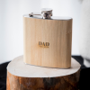 Cantil vintage com acabamento em bambu. Personalizado com gravação a laser